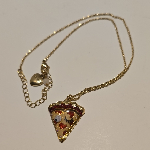 Betsey Johnson Pizza Slice Pendant Necklace - Picture 6 of 6